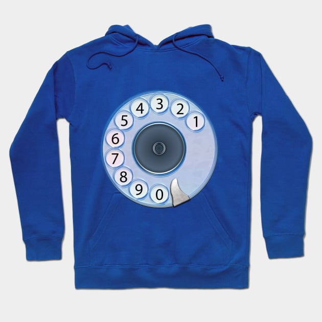 Rotary Telephone Dial Hoodie by Tapan